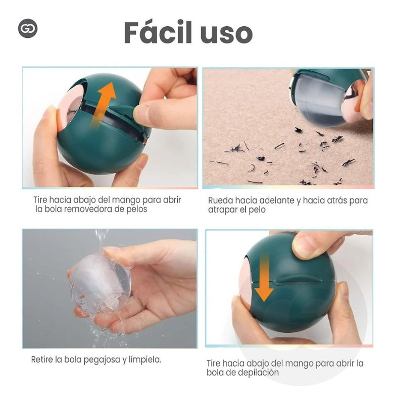 Esfera Rodillo Silicona Quita Pelusa Removedora