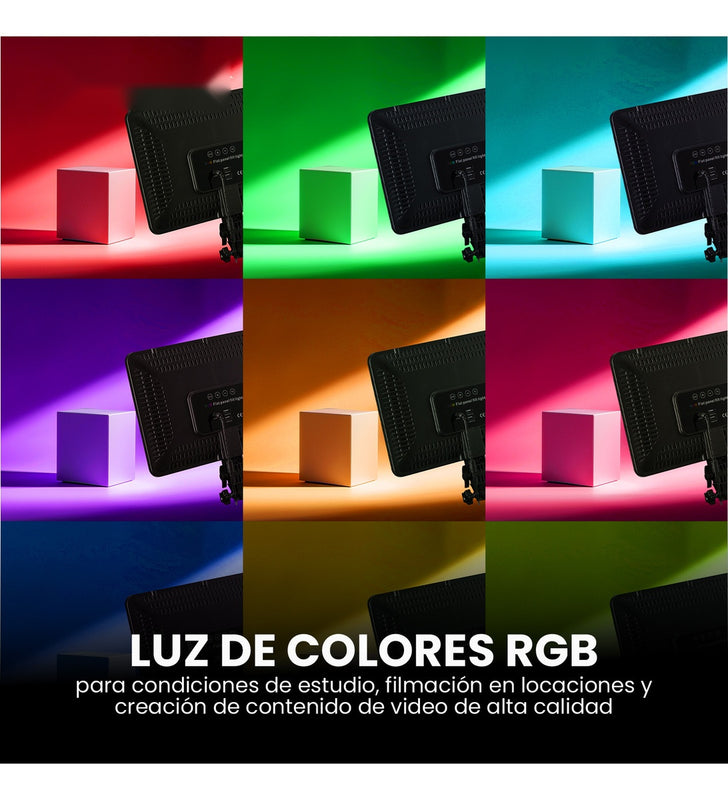 Panel De Luz Profesional Fotografia Con Tripode Ajustable Control Remoto 36 X 25 Cm