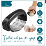 Combo Platero Escurridor Mangos Madera + Set Utensilios X19 Piezas En Silicona + Obsequio Triturador De Ajo