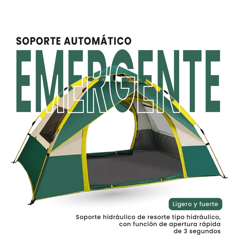 Carpa Camping Campana Automatica 4 Personas Impermeable Ventilacion 360Deg Facil De Armar Mosquitero