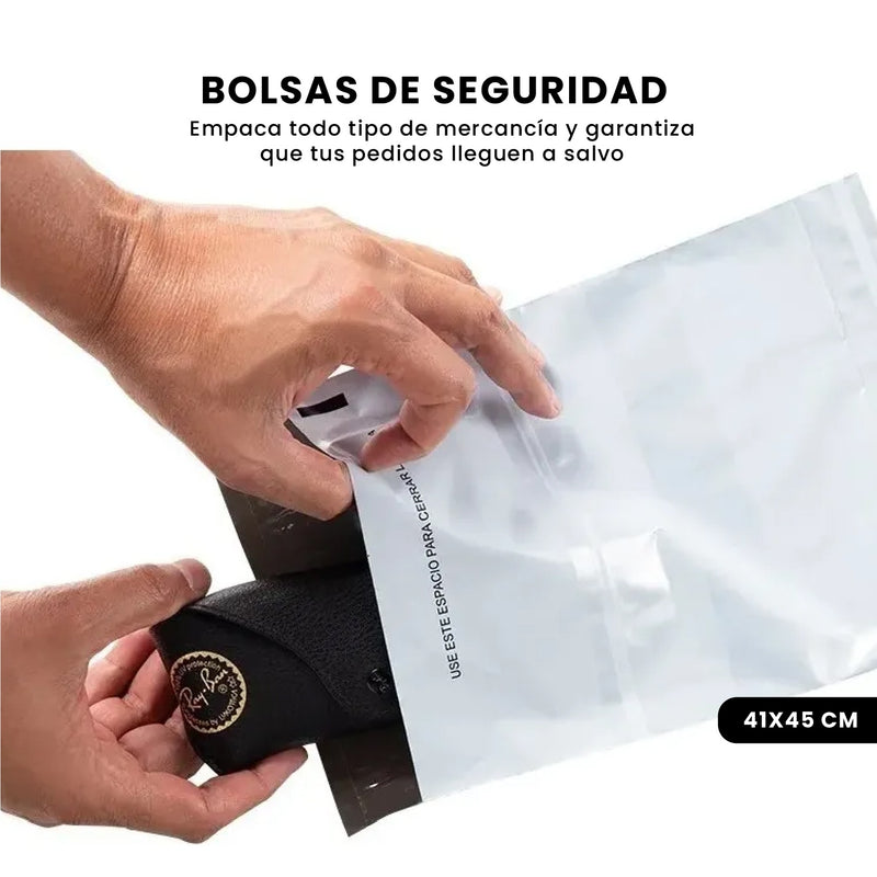 Bolsas De Seguridad Porta Guia Para Mensajeria 41 X 45 Ecommerce Biodegradable
