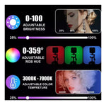 Luz Led Celular Camara Video Rgb Portable Spot Recargable