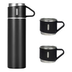 Termo 500Ml Acero Inoxidable Termico +3 Tazas Estuche Regalo
