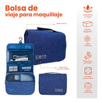 Organizador Cosmetiquera De Maquillaje Impermeable Azul Para Bolsos