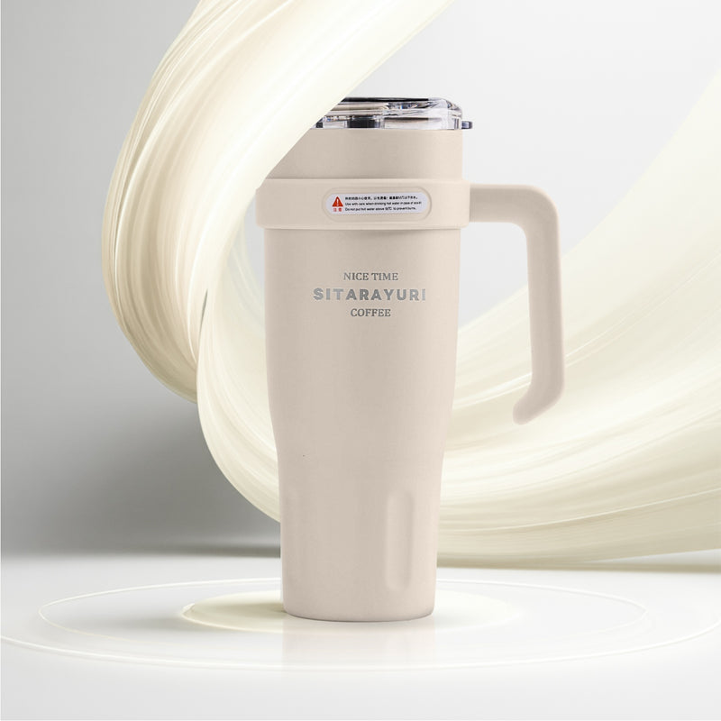 Termo Acero Inoxidable 900Ml Premium Sitarayuri Doble Boquilla Frio/Calor Coffee Cafe Claro