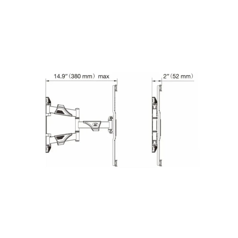 Soporte Para Tv Grandes Extensible Doble Nb North P6 De 40 A 75 Color Negro