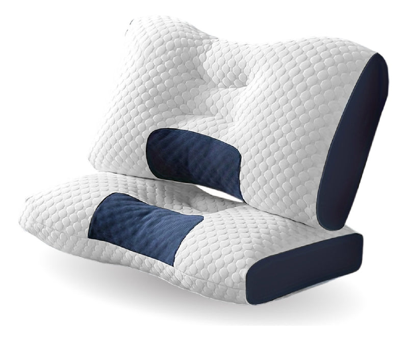2 Almohadas Semi Ortopedicas Alto Confort Cervical Antiacaros