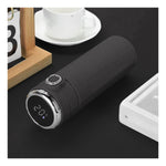 Combo Green Porta Comidas Refractaria Doble Compartimiento Verde Y Termo Botella Digital Negro 420Ml