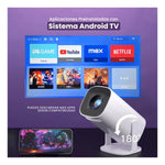 Proyector Android Plataformas Streaming 4K Juegos Hasta 200 Pulgadas Control Air Mouse