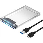 Caja Externa Case Disco Duro Sata 2.5 Usb 3.0 Transparente