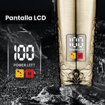 Duo Maquina Peluquera + Patillera Profesional Digital Kemei