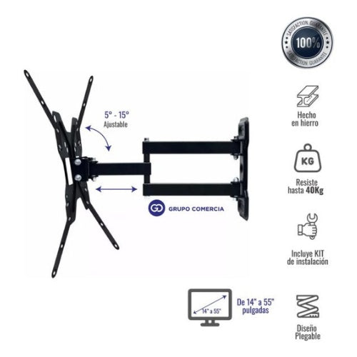Soporte Para Televisor 14 A 55 Pulgadas 50 Kg Maximo