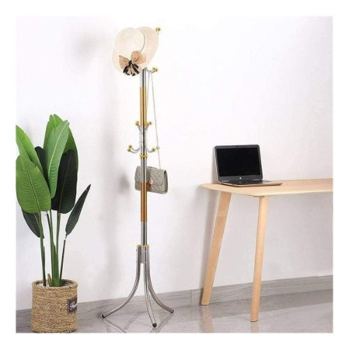 Perchero Acero Inoxidable Elegante De Pie Resistente Home Premium