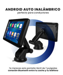 Gps Portatil Carplay & Android Auto Inalambrico 7 Pantalla Tactil Hd Camara Reversa Universal