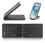 Teclado Plegable Portable Bluetooth + Soporte Giratorio Celular