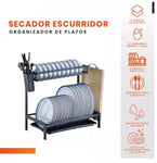 Combo Cook Home Escurridor De Platos 2 Niveles Tabla De Picar Set De Cuchillos X6 Y Set De Utensilios X12 Piezas