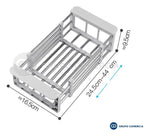 Secador De Platos Y Alimentos Expandible En Acero Inoxidable