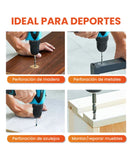 Taladro Con Estuche Inalambrico Doble Baterias 25 Accesorios Maletin Percutor