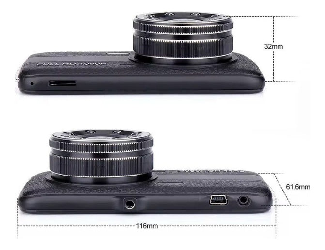 Dvr Camara Seguridad Para Vehiculo Con Camara Trasera Full Hd 1080