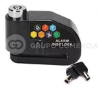 Candado Moto Alarma Freno De Disco Original Premium 2 Llaves