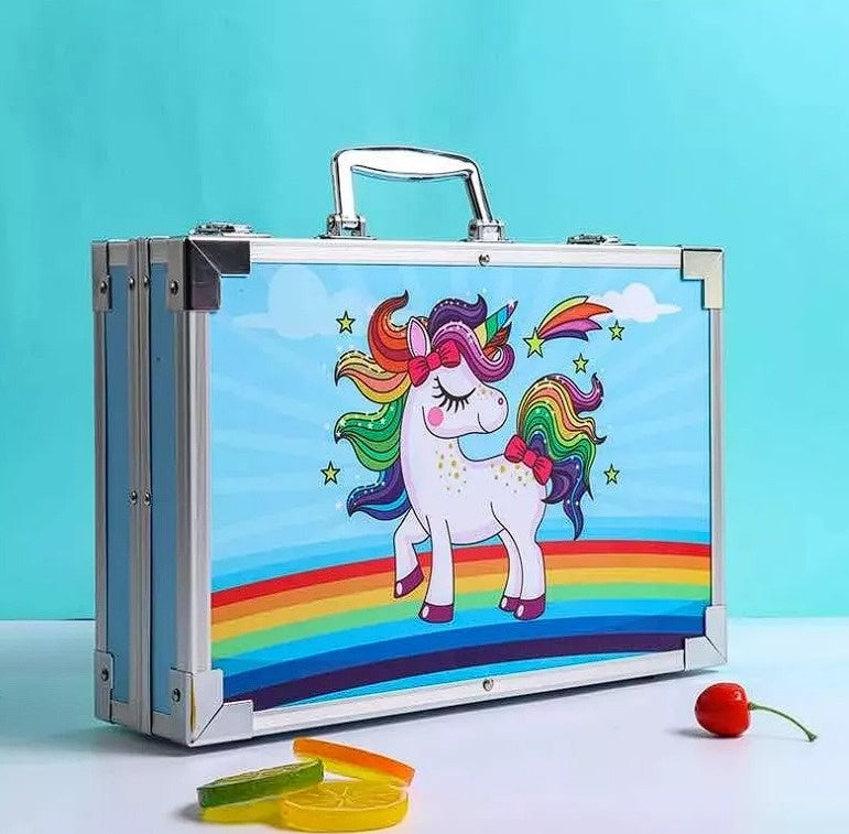 Set De Arte De Lujo 145 Piezas Caja De Aluminio Para Ninos
