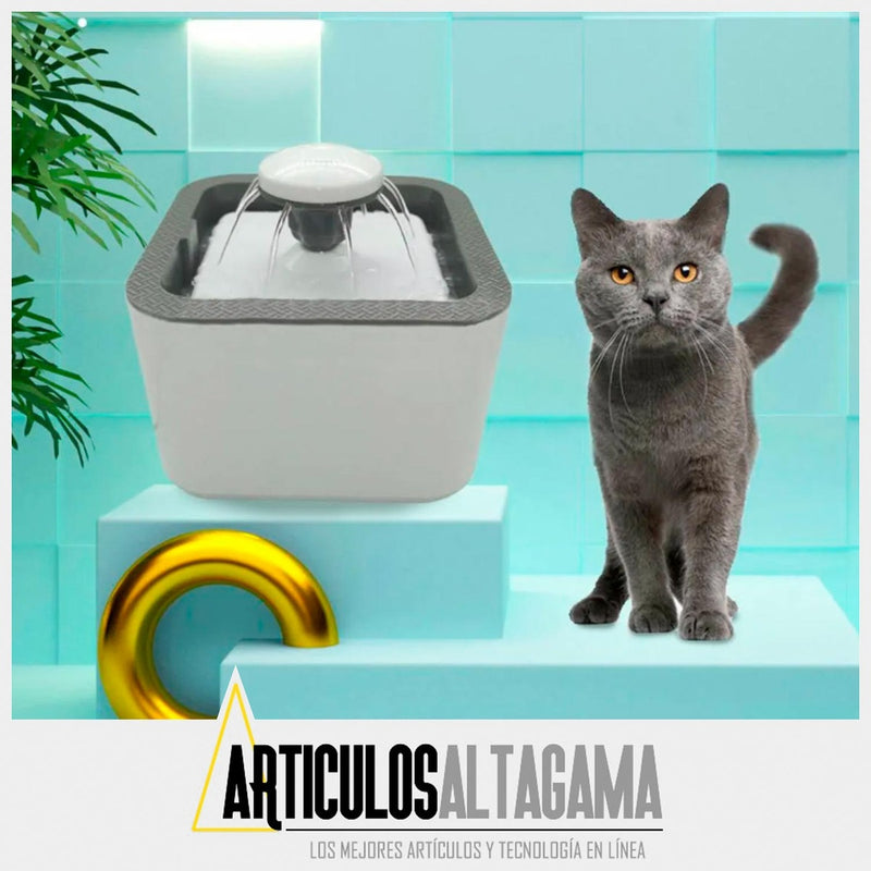 Fuente De Agua Para Gatos Perros Bebedero Para Mascotas Con 2 Filtros