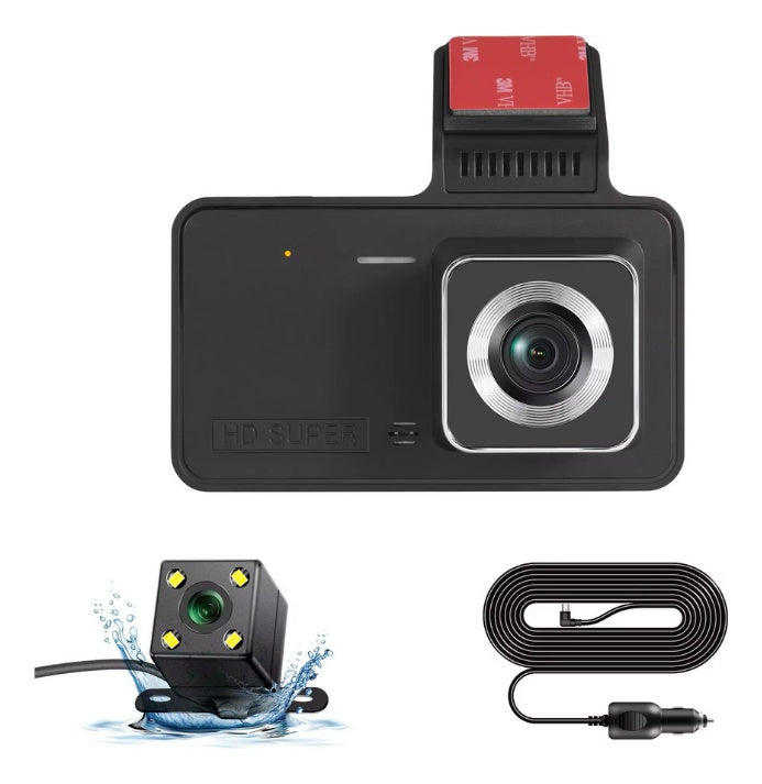 Dvr Camara Seguridad Para Vehiculo Con Camara Trasera Full Hd
