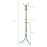 Perchero Acero Inoxidable Elegante De Pie Resistente Home Premium