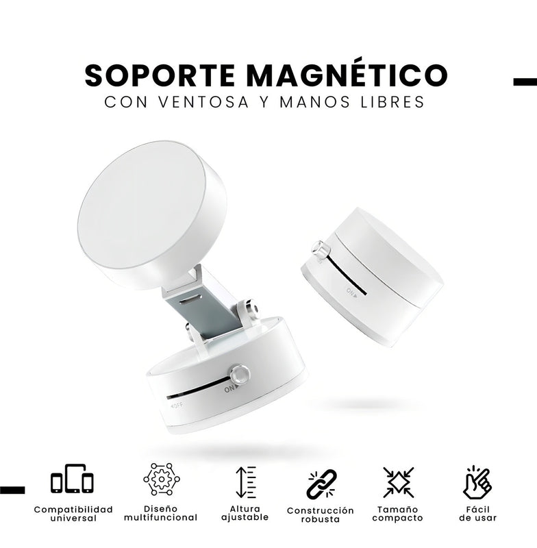 Soporte Holder Multifuncional Magnetico Universal Con Ventosa Para Celulares Y Tablets