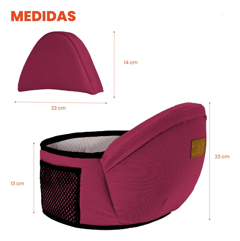 Cargador Canguro Ergonomico Para Bebes Ninos De 0 A 4 Anos Vinotinto