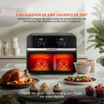 Air Fryer Freidora De Aire 9 Litros Doble Bandeja Digital Premium Nobelsound Inn Nb-2100