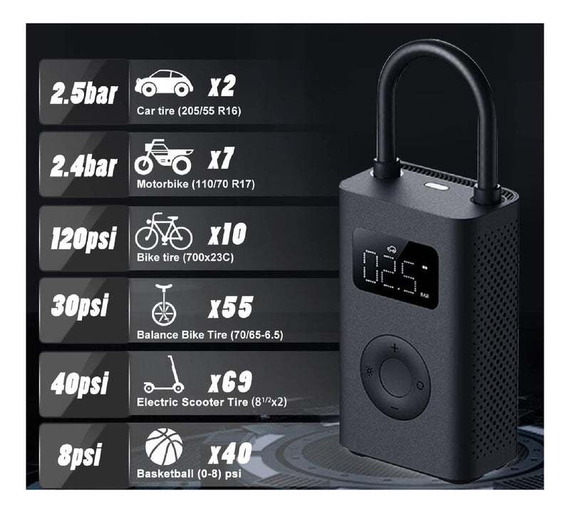 Compresor De Aire Xiaomi V2 Original Portable Recargable Despinche