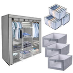 Combo Closet Armable + 3 Cajas Almacenadoras Jeans + 3 Organizadores Ropa Interior