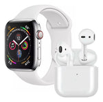 Smartwatch Gr88 Doble Pulso Blanco Imantado Series 8 Sport Con Audifonos Recargables