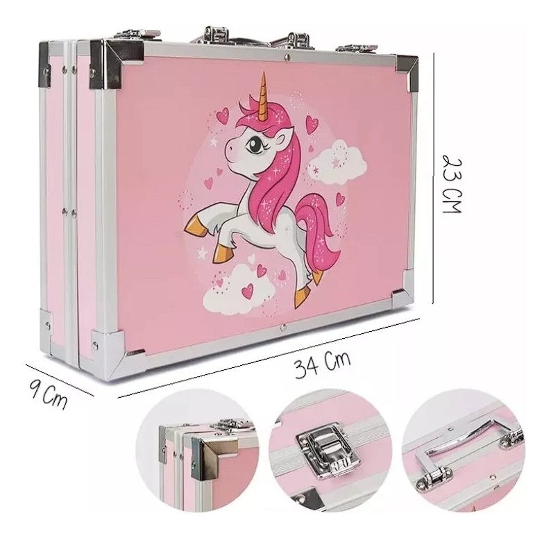 Set De Arte De Lujo 145 Piezas Caja De Aluminio Para Ninos