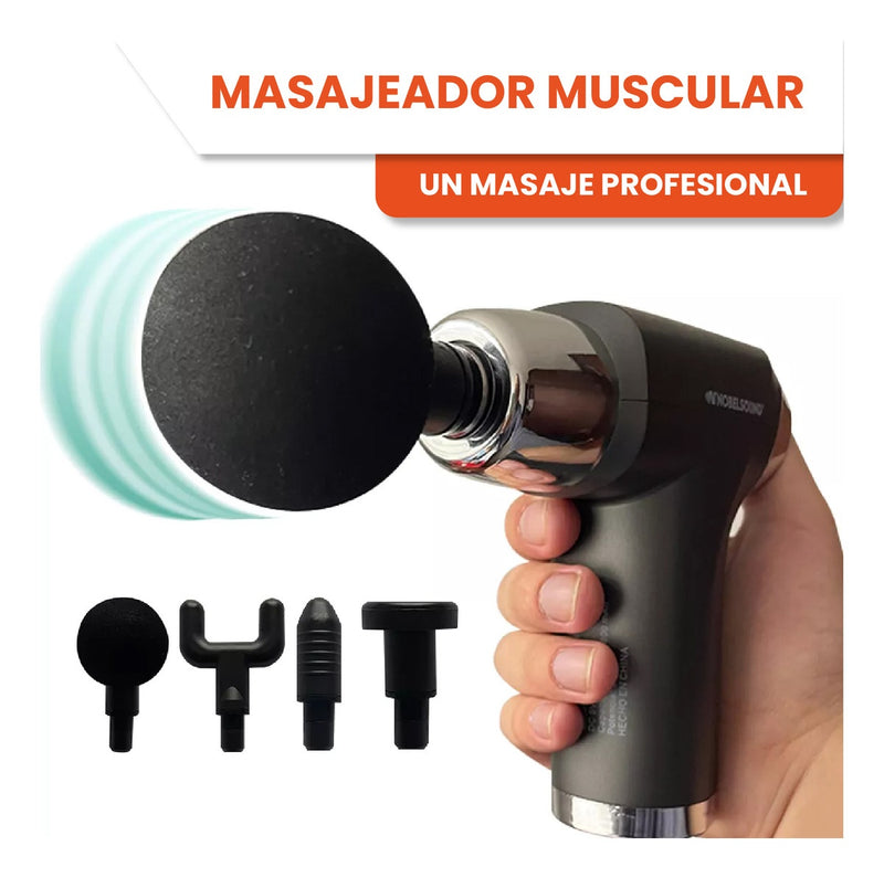 Masajeador Mini Nobel Corporal Pistola Inalambrica Nb2060