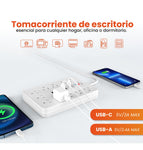 Multitoma Extension Proteccion De Picos 17 En 1 Usb / Usb C