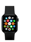 Smartwatch Series 8 Sport Con Audifono Recargable Gr88 Doble Pulso Negro