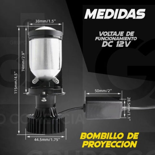 Bombillo Led Para Moto Carro Universal H4 10.000 Lumens