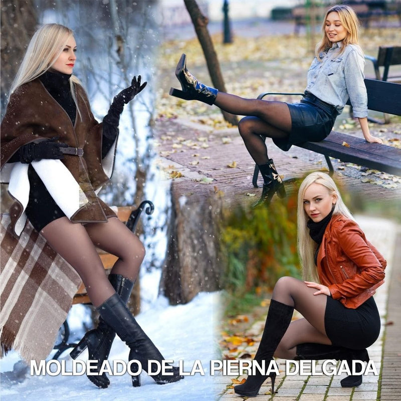 Medias Mujer Termicas Traslucidas Leggins Mujer Comodas