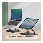 Soporte Portatil Laptop Hasta 20 Pulgadas Giratorio 360Deg Aluminio Ajuste Altura Ergonomico