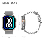 Smartwatch Hk 10 Ultra Amoled Chat Gpt Alta Gama Compatible Con Android Ios Gris Edition