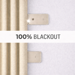 Cortina Blackout 100% Antiluz 2 Paños 280x220 cm Textura Lino Beige