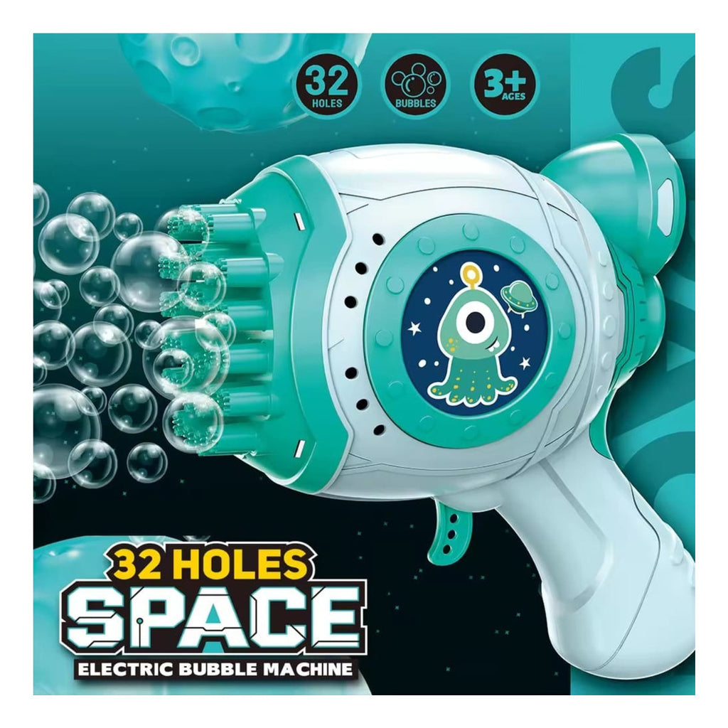 Pistola De Burbujas Electrica 32 Agujeros Burbujero Juguete