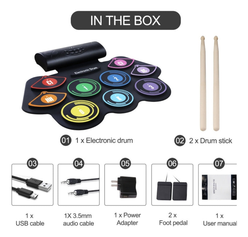 Bateria Musical Tapete Juguete Premium Recargable Ballestas