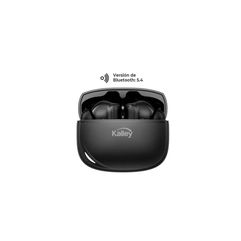 Audifonos Bluetooth Kalley Tws Negros Con Microfono Y Estuche Carga