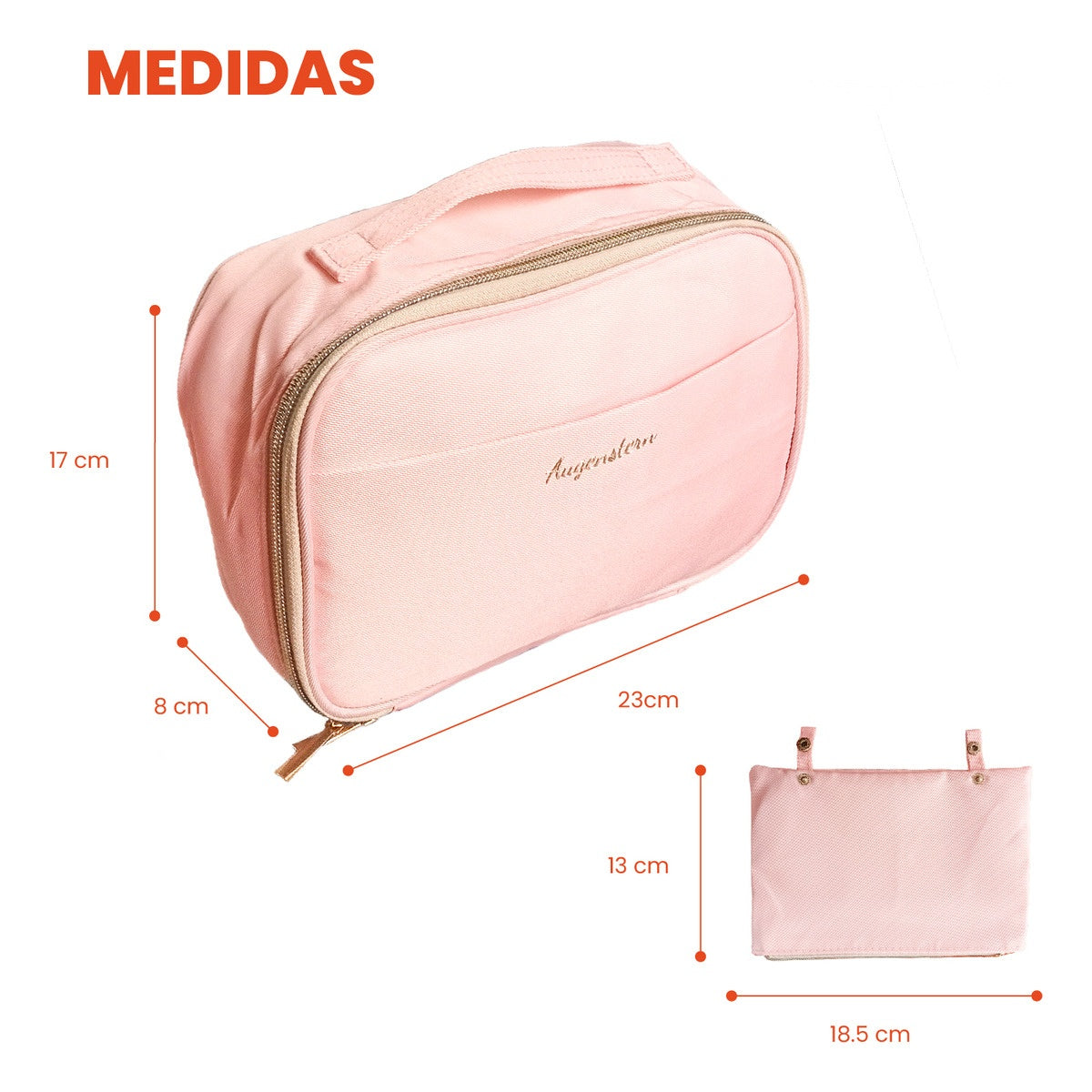 Cosmetiquera Para Dama Rosada Organizador Maquillaje