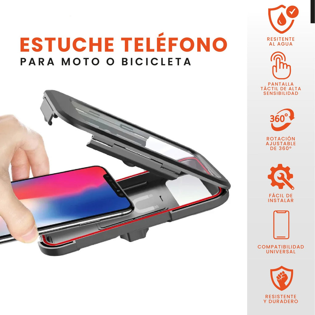 Soporte Para Celular De Moto Ajuste En Espejo Universal Con Tactil Innovo