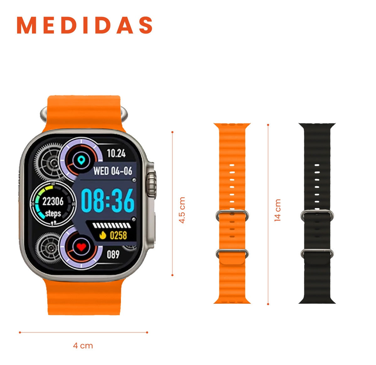 Smart Watch V70 7 Pulsos Diversos Colores Modo Deportivo Android Ios