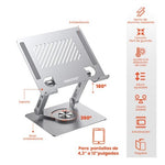 Base Tablet Soporte Ajustable Giratorio Corporativo Metalico